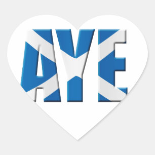 Scottish Aye Heart Sticker