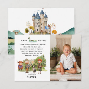 Scottish Birthday Party Photo Thank You Card