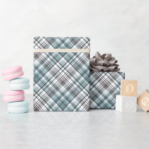 Scottish ,black and white ,tartan,stylish, classic wrapping paper