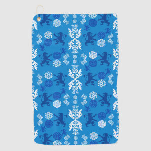 Scottish Blue And White Golf Towel