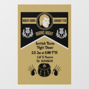 Scottish Burns Night Dinner Invite