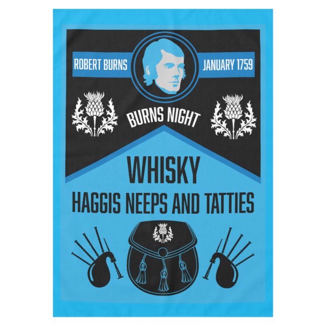 Scottish Burns Night Super Tablecloth (Front)