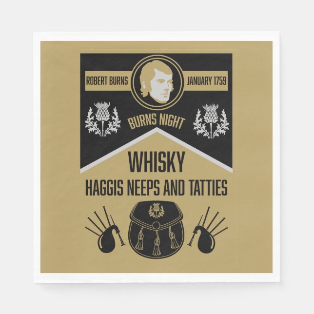 Scottish Burns Night Supper Napkin (Front)