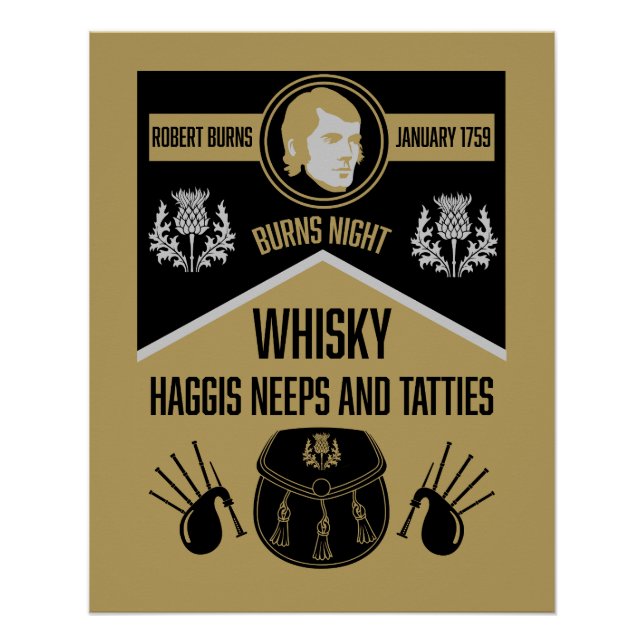 Scottish Burns Night Supper Poster (Front)