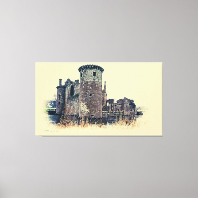 Scottish Caeverlock Castle in Dumfries Canvas Print (Front)