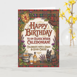 Scottish Caledonian Birthday Card