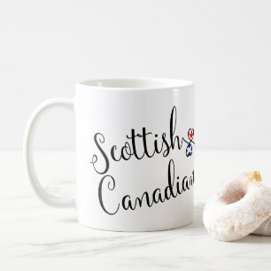 Scottish Canadian Entwined Hearts Mug