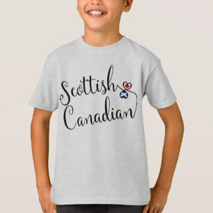 Scottish Canadian Entwinted Hearts T-Shirt