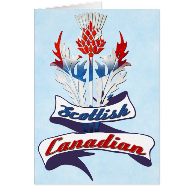 Scottish Canadian Thistle Card (Front)