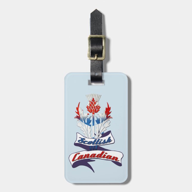 Scottish Canadian Thistle Luggage Tag Template (Front Vertical)