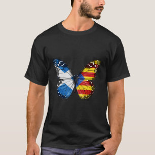 Scottish Catalan Flag Butterfly T-Shirt