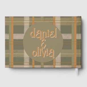 Scottish Celtic Tartan Pattern Wedding Guest Book