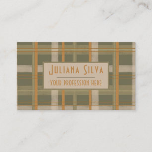 Scottish Celtic Tartan Pattern with QR Business Card