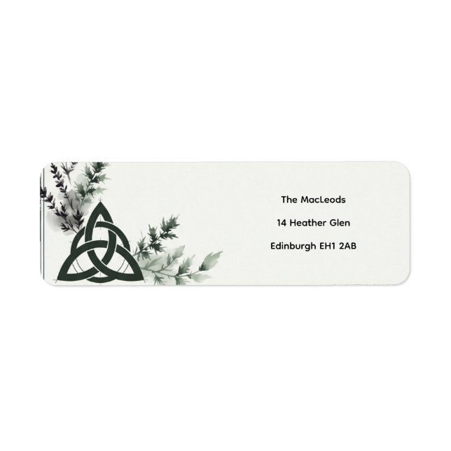 Scottish Celtic Tartan Return Address Label (Front)