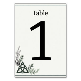 Scottish Celtic Tartan Table Number