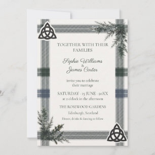 Scottish Celtic Tartan Wedding Invitation