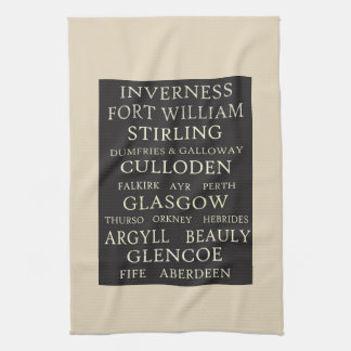 Scottish Cities Tea Towel