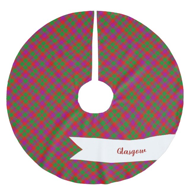 Scottish Civic Plaid Holiday Tree Base Brushed Polyester Tree Skirt (Front)