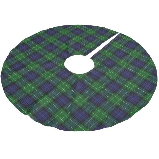 Scottish Clan Abercrombie Tartan Brushed Polyester Tree Skirt (Angled)