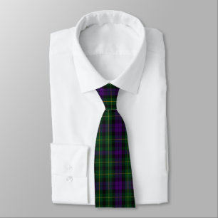 Scottish Clan Abercrombie Tartan Plaid Pattern Tie