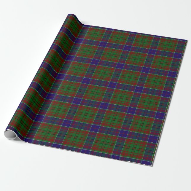 Scottish Clan Adams Tartan Plaid Wrapping Paper (Unrolled)