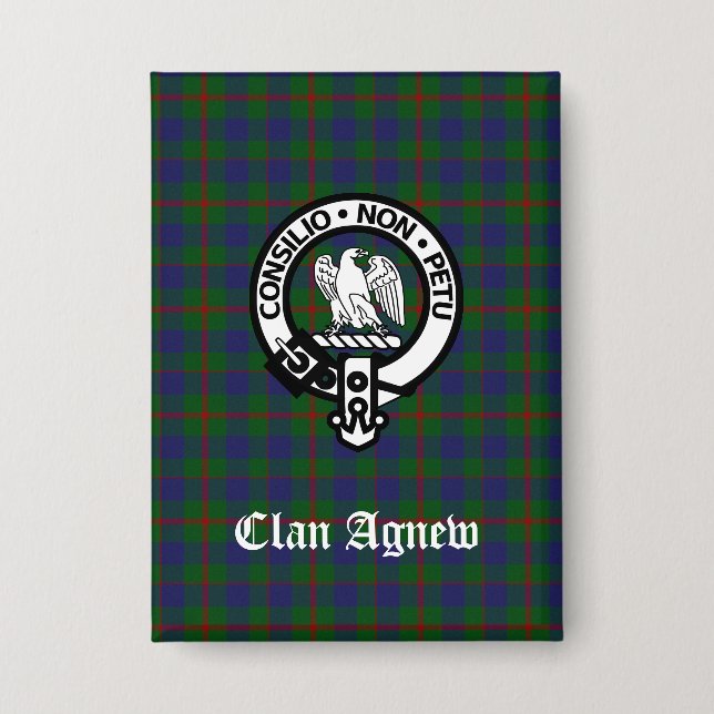 Scottish Clan Agnew Crest & Tartan  (Front)