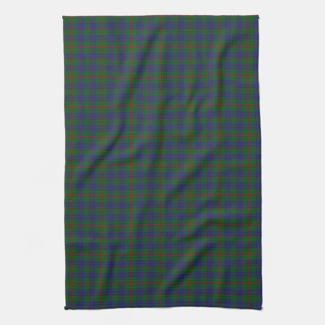 Scottish Clan Agnew Tartan Tea Towel (Vertical)