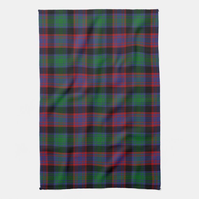 Scottish Clan Alexander Hunting Tartan Plaid Tea Towel (Vertical)