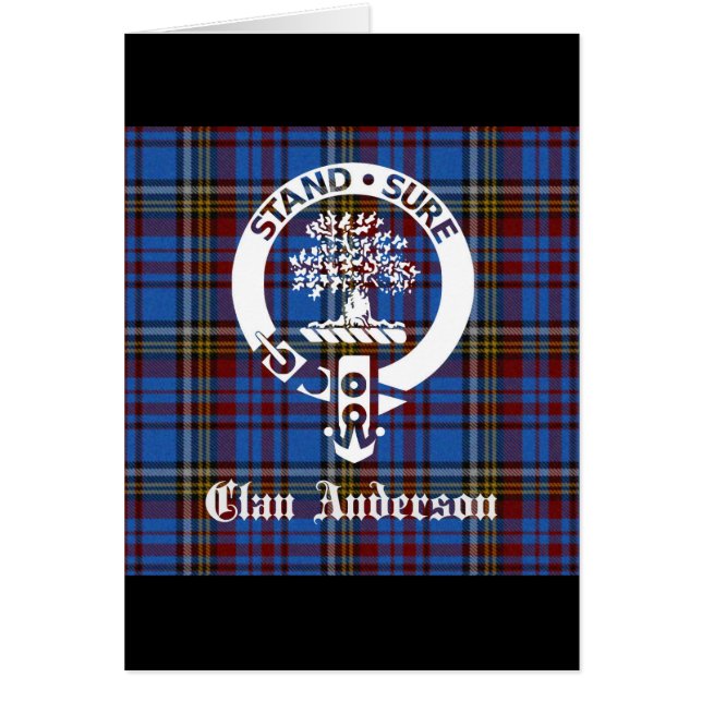 Scottish Clan Anderson Crest & Tartan (Front)