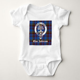 Scottish Clan Anderson Crest & Tartan Baby Bodysuit