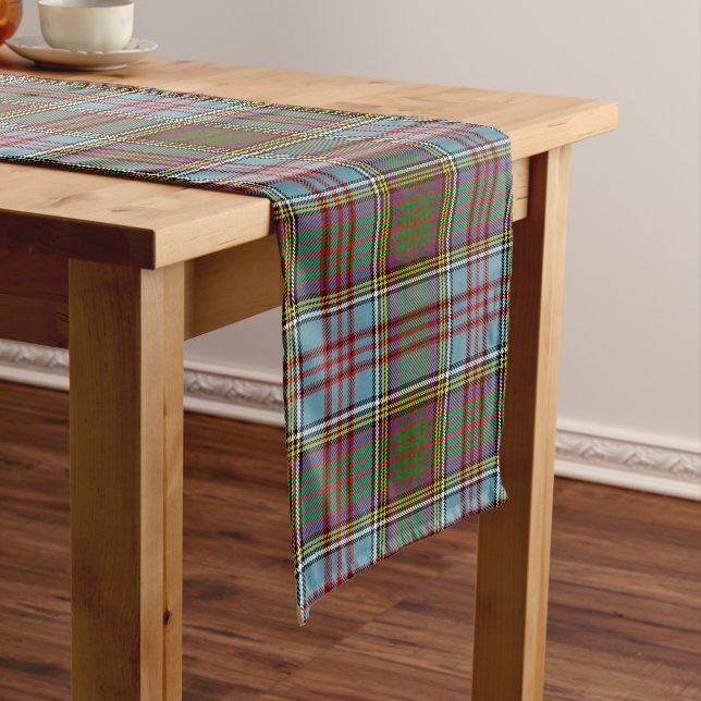 Scottish Clan Anderson Tartan Plaid Long Table Runner (In Situ)