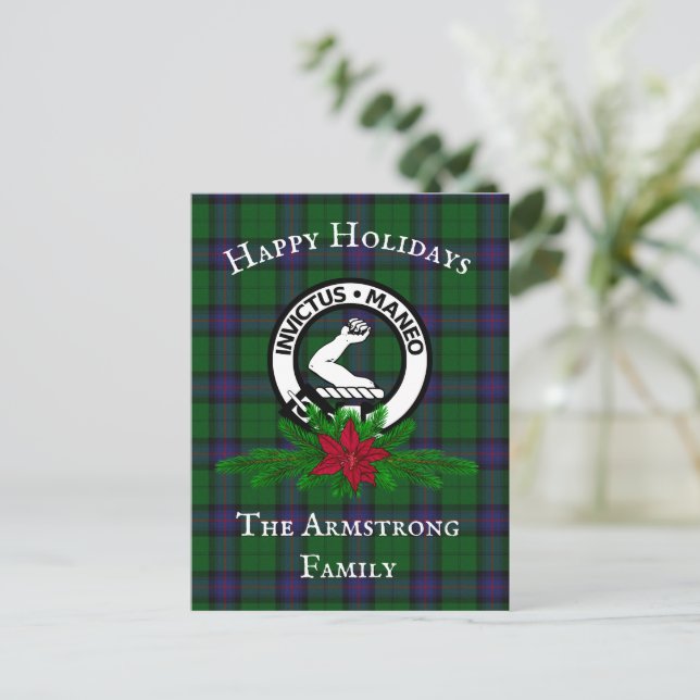 Scottish Clan Armstrong Holiday Postcard (Standing Front)