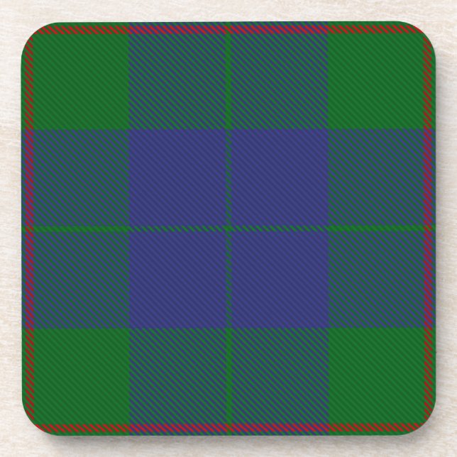 Scottish Clan Barclay Tartan Plaid Coaster (Front)