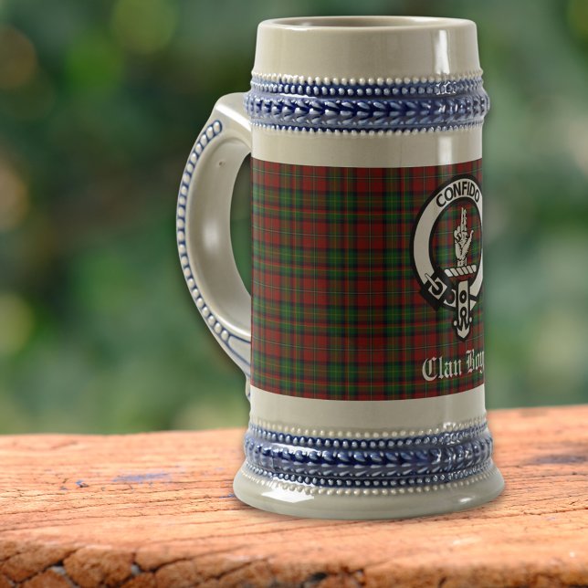 Scottish Clan Boyd Crest Badge & Tartan  Beer Stein (Creator Uploaded)