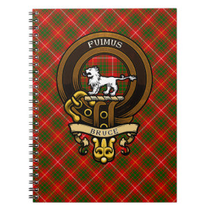 Scottish Clan Bruce Badge and Crest Coat of Arms Notebook
