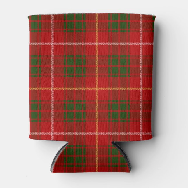 Scottish Clan Bruce Tartan Plaid Can Cooler (Front)