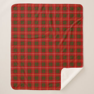 Scottish Clan Bruce Tartan Plaid Sherpa Blanket