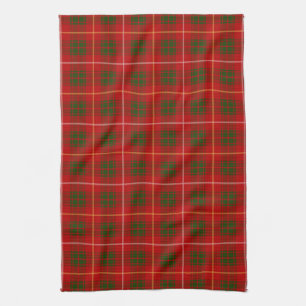 Scottish Clan Bruce Tartan Plaid Tea Towel