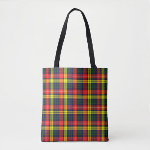 Scottish Clan Buchanan Modern Tartan Plaid Tote Bag