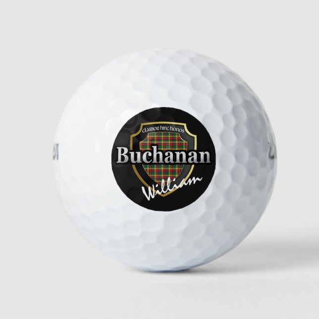 Scottish Clan Buchanan Personalise Your Name Golf Balls (Front)