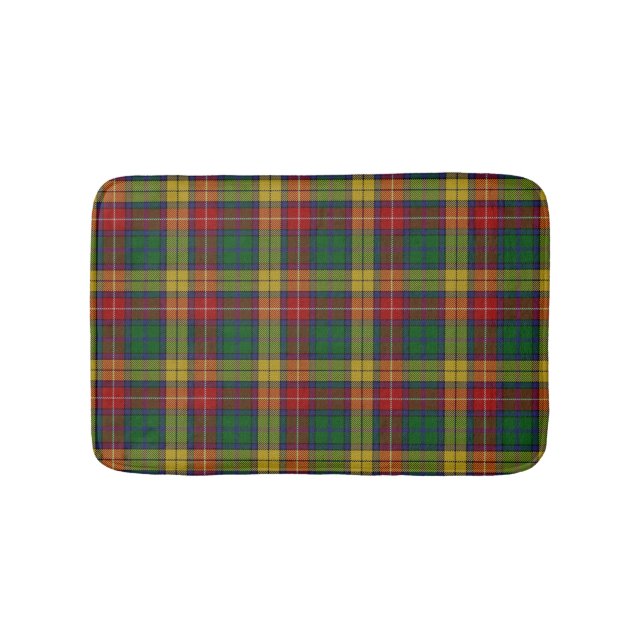Scottish Clan Buchanan Tartan Plaid Bath Mat (Front)