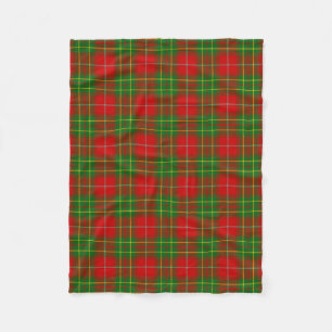 Scottish Clan Burnett Tartan Plaid Fleece Blanket