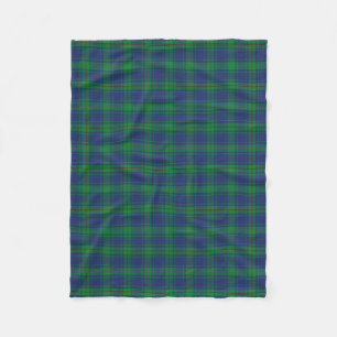 Scottish Clan Burt Tartan Plaid Fleece Blanket