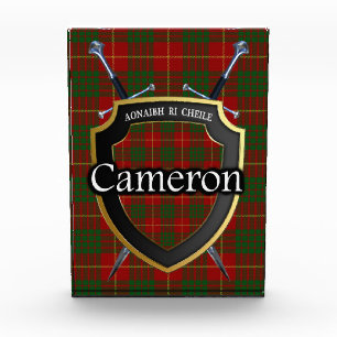 Scottish Clan Cameron Tartan Photo Block
