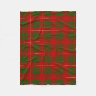Scottish Clan Cameron Tartan Plaid Fleece Blanket