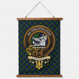 Scottish Clan Campbell Badge and Crest Hanging Tapestry