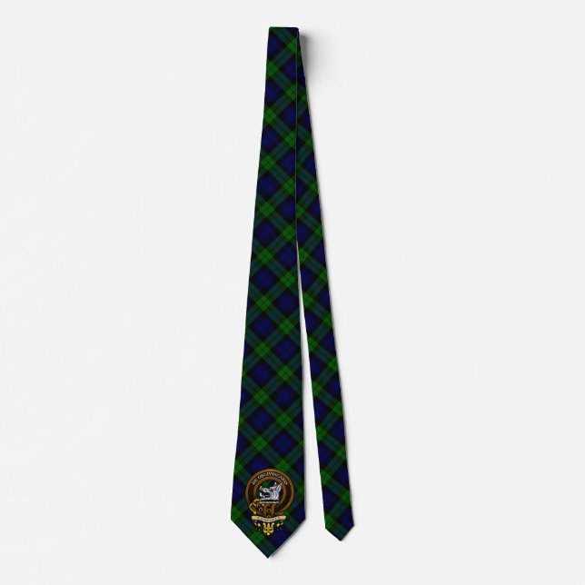 Scottish Clan Campbell Badge and Crest  Tie (Front)
