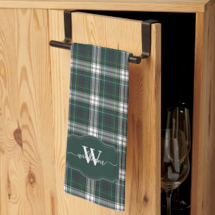 Scottish Clan Campbell Dress Tartan Monogrammed Tea Towel