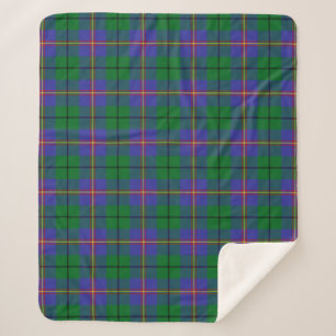 Scottish Clan Carmichael Tartan Plaid Sherpa Blanket