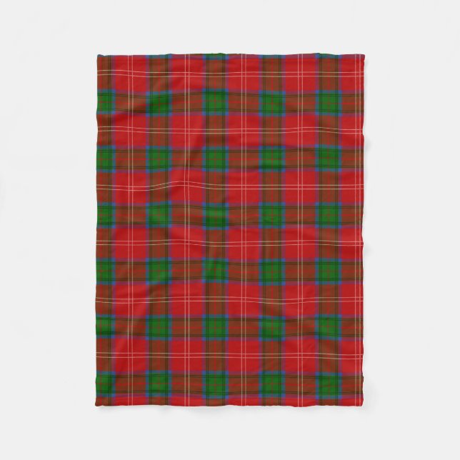 Scottish Clan Chisholm Tartan Plaid Fleece Blanket (Front)